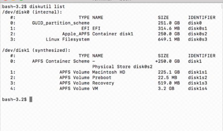 Форматирование жесткого диска через diskutil